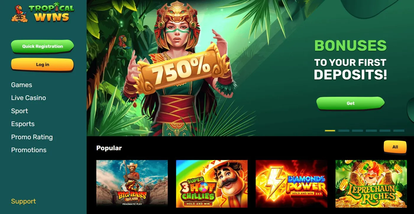 Tropical Wins Casino among non gamstop casinos with fast card payouts Tropical Wins Casino among non gamstop casinos